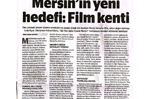 Mersin's new target: Film City, May 7, 2024, Birgün Gazette