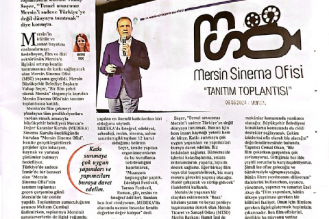 Sinema Şehri Mersin, 13.03.2024 Cumhuriyet Yerel Yönetimler Eki